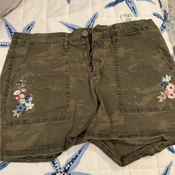 DRIFTWOOD Floral Embroidered Jean Shorts - Picture 2 of 6